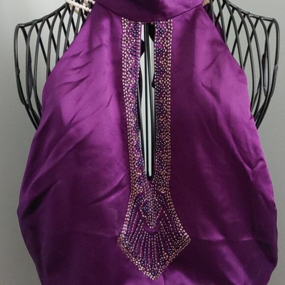 HPBCBGMAXAZRIA Silk Evening Halter Top - Picture 3 of 7